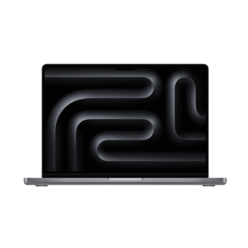 MacBook Pro 14 M3 2023 год, купить в AppMag, вид сверху, клавиатура, гравировка, цвет серый