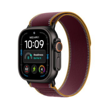 Смарт-часы Apple Watch Ultra 4 49 мм (Черный титан | Black Titanium) ремешок Trail бордовый